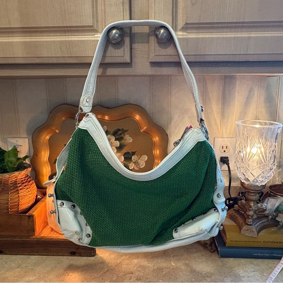 The Sak green purse 100% poly propylene medium size with 7 pockets*project bag* - Picture 6 of 10